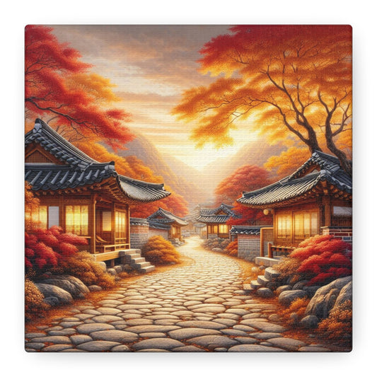 Traditional Korean Hanok Village Canvas – Timeless & Cultural Wall Art - Back To Stylish