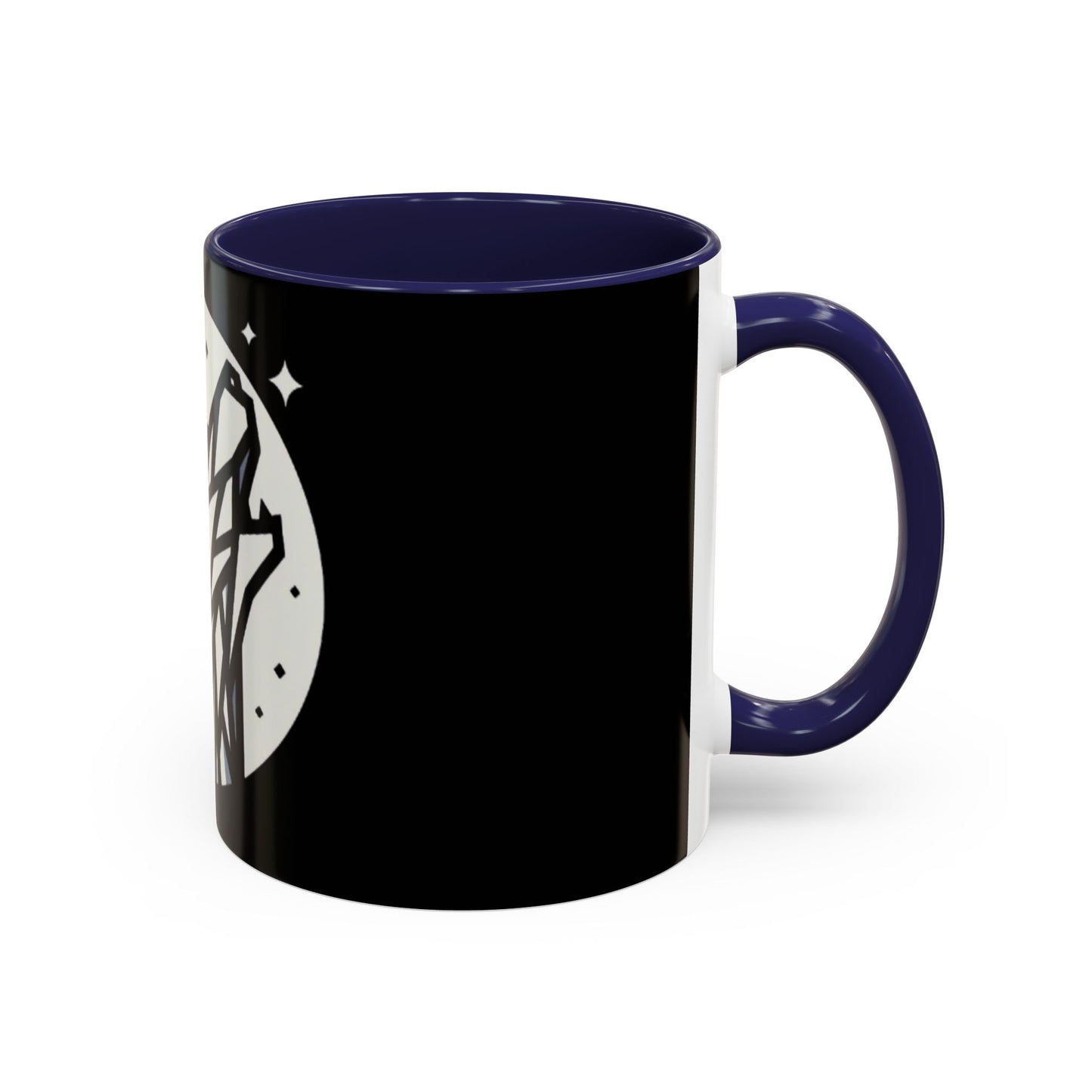 Geometric Howling Wolf Coffee Mug – Wild Spirit Moonlit Design - Back To Stylish