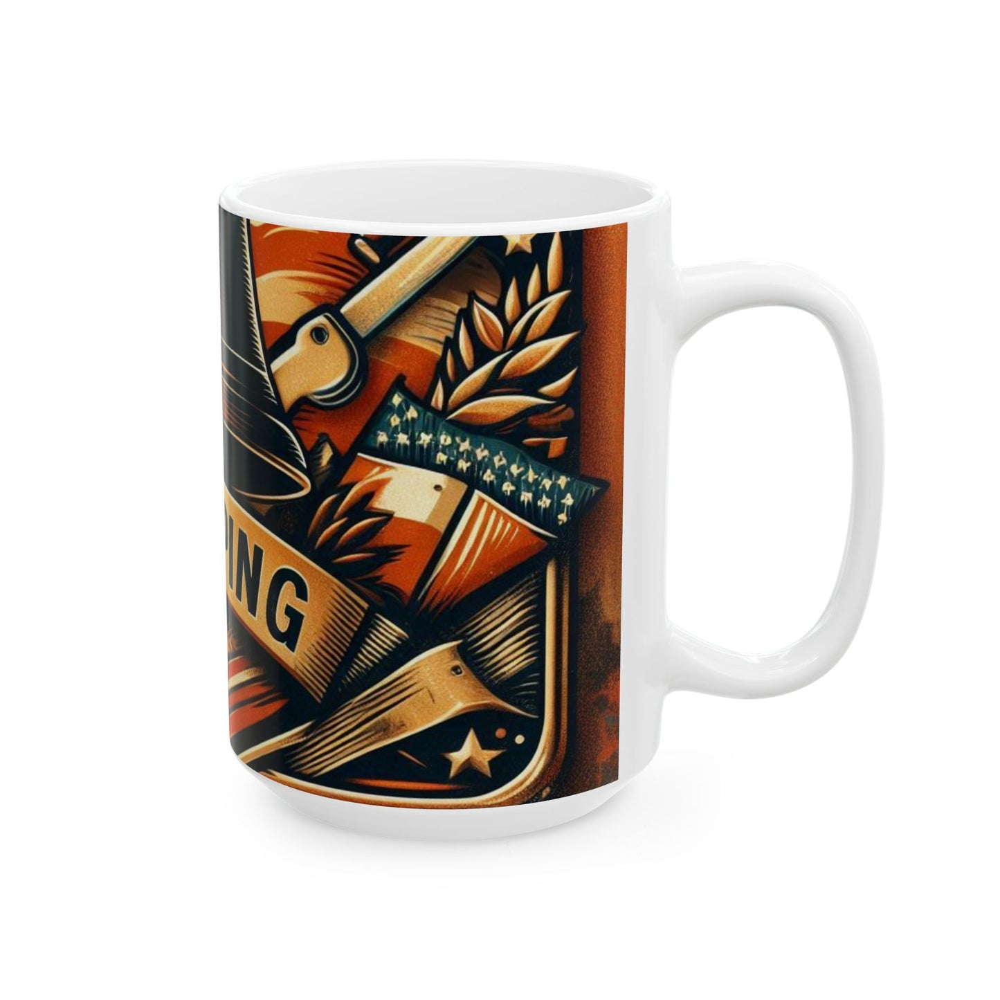 Patriot’s Campfire Mug – Rustic & Durable 11oz / 15oz - Back To Stylish