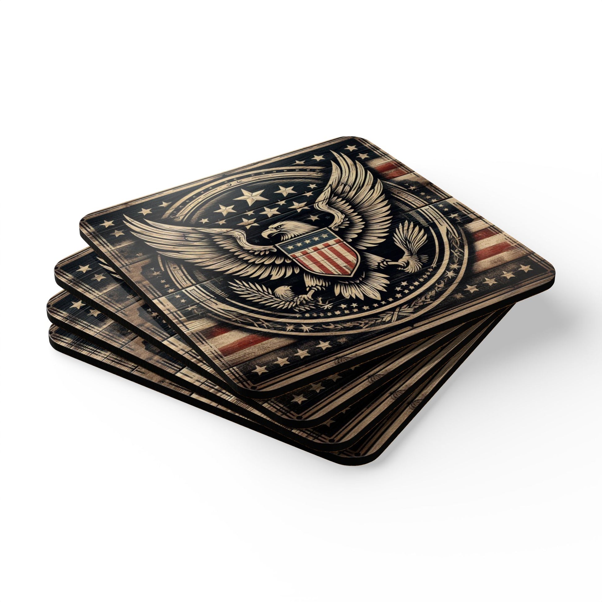 Classic Americana Coaster Set – Vintage Rustic Drink Coasters - Back To Stylish