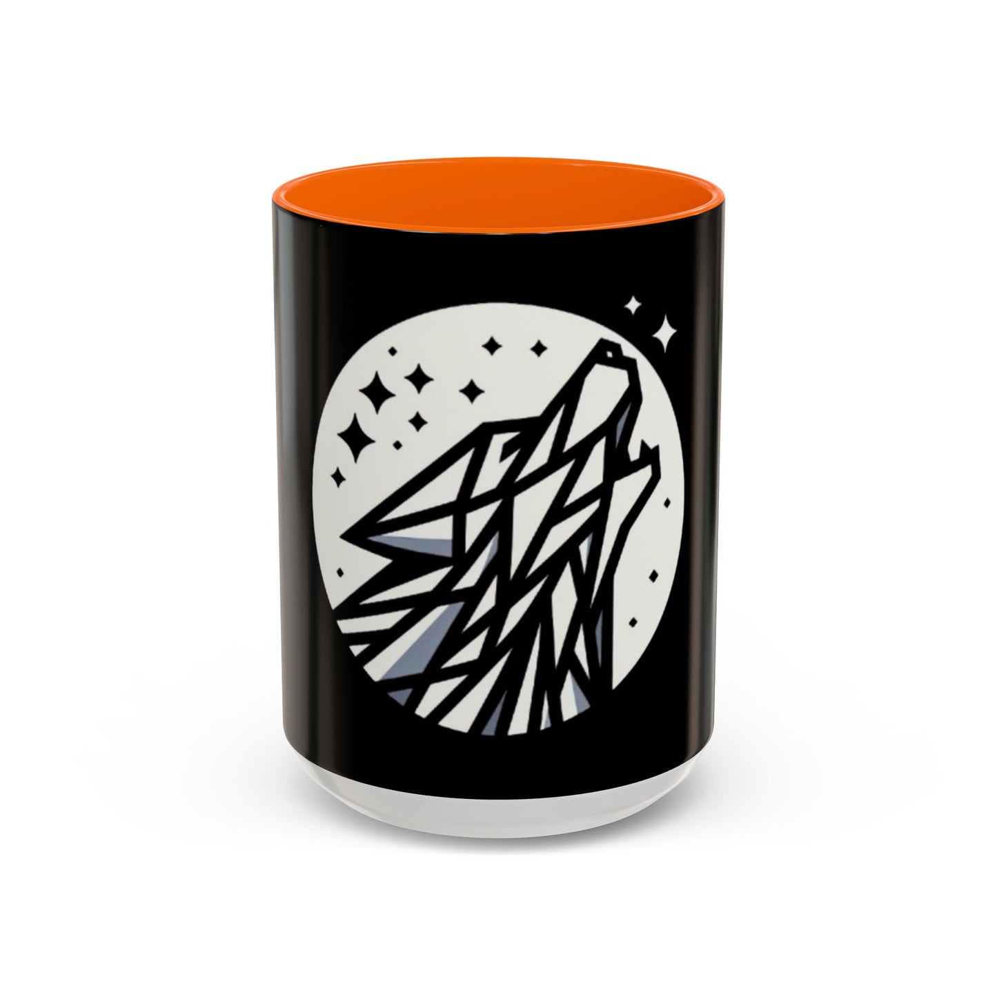 Geometric Howling Wolf Coffee Mug – Wild Spirit Moonlit Design - Back To Stylish