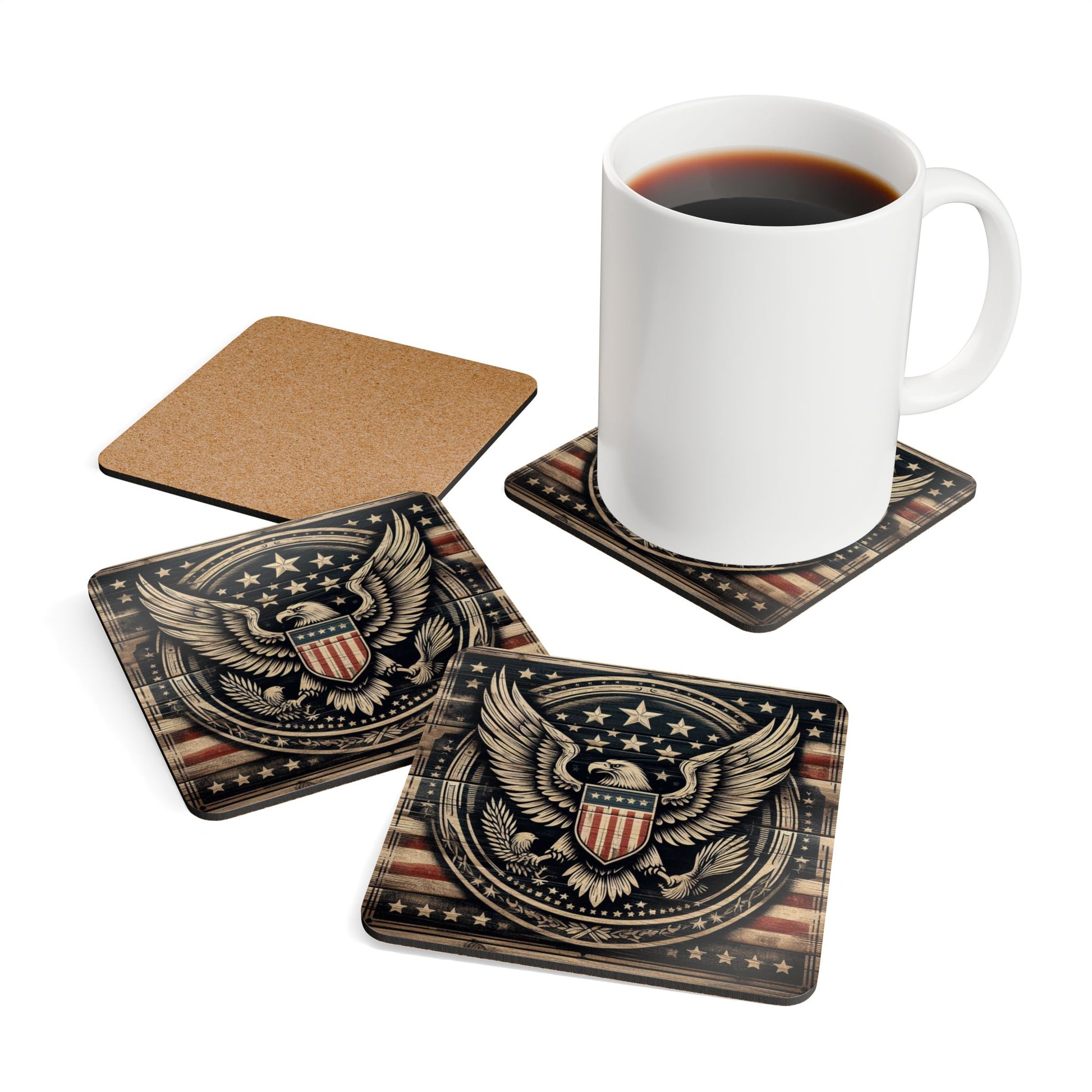 Classic Americana Coaster Set – Vintage Rustic Drink Coasters - Back To Stylish